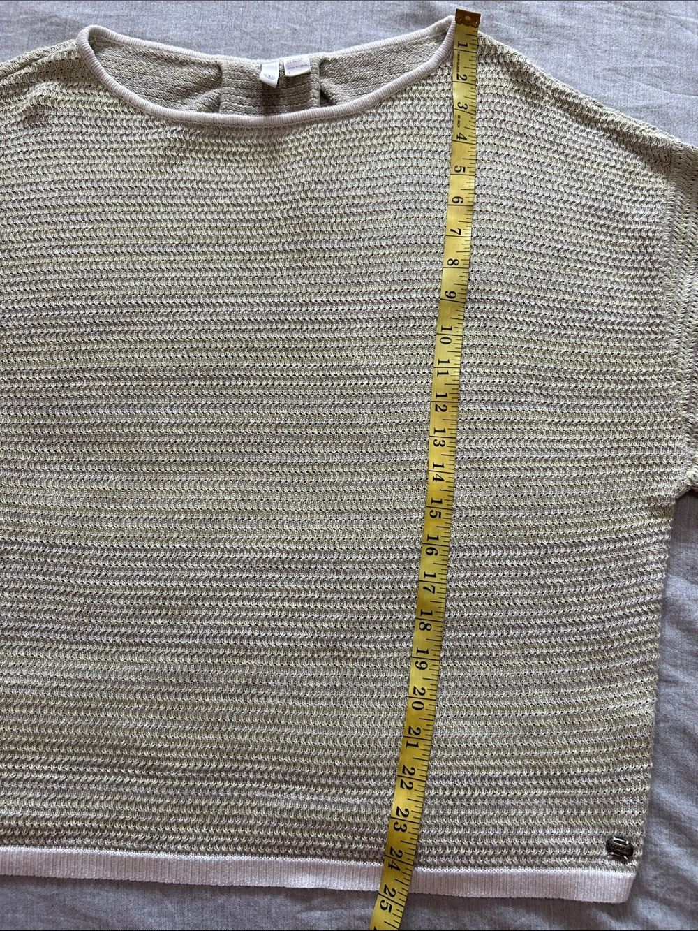 Element Knit Lightweight Sweater Size Large Cozy Summer Evening Green Gray - Picture 10 of 11